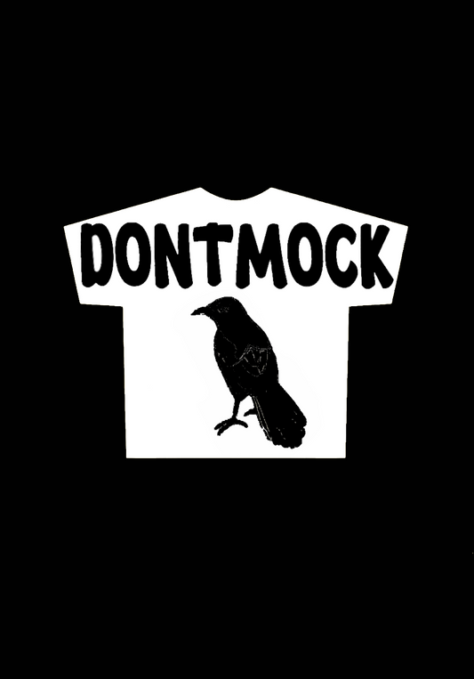 Heavyweight "Don't Mock" White Oversized T-Shirt