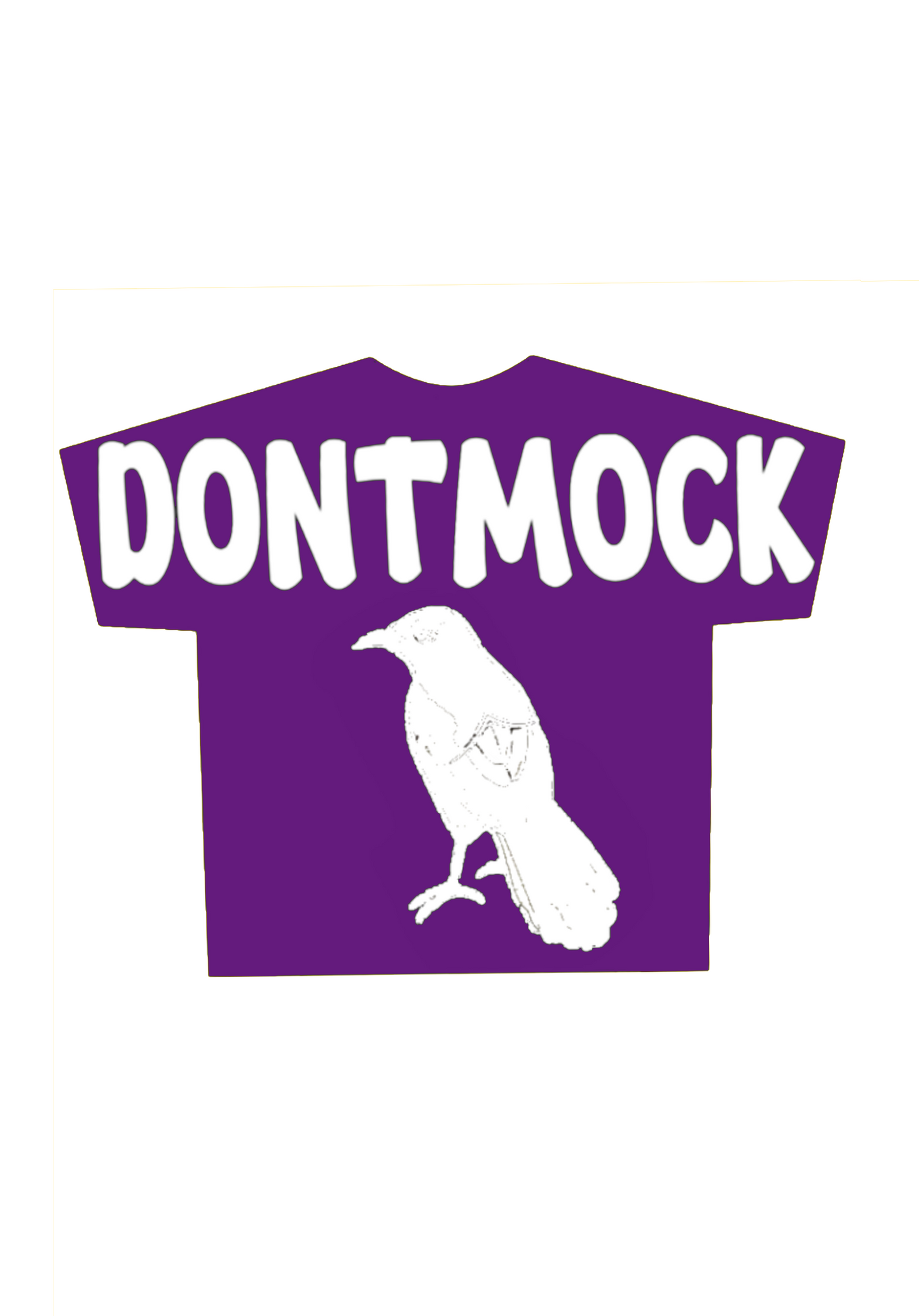 Heavyweight "Don't Mock" Purple Oversized T-Shirt